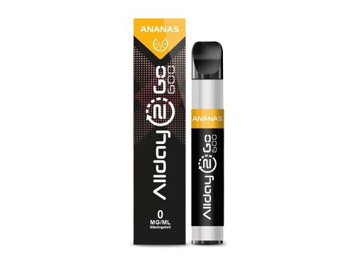 ALLDAY 2 GO 600 - Einweg E-Zigarette Ananas 0 mg/ml
