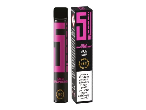 5EL - Einweg E-Zigarette 0 mg/ml Deli Raspberry