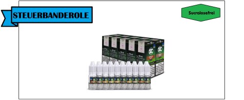 SC Liquid Probierbox10x10ml Tabak Frucht Gourmet E-Liquid E-Zigarette Tabak-0mg (nikotinfrei)