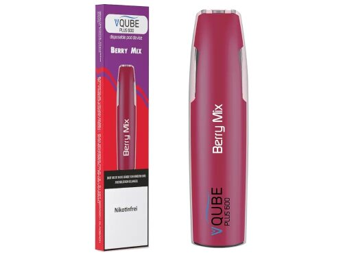 VQUBE PLUS600 - Einweg E-Zigarette - 5er Pack 0 mg/ml Berry Mix