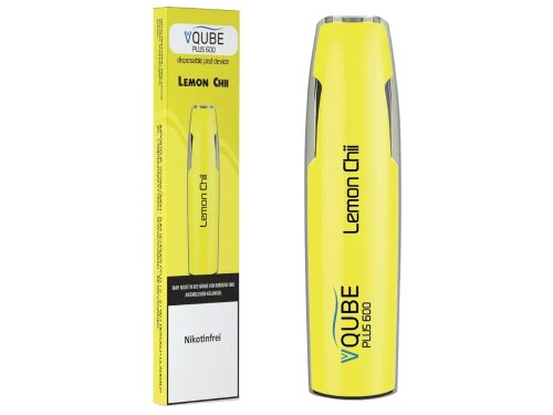 VQUBE PLUS600 - Einweg E-Zigarette - 5er Pack 0 mg/ml Lemon Chii