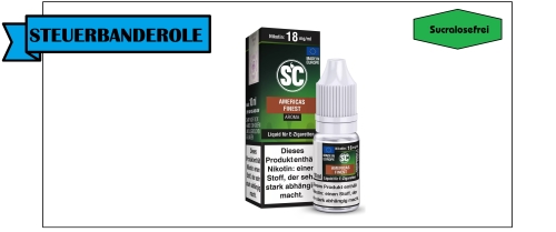 SC Liquid/Tabak 10ml verschiedene Geschmacksrichtungen -  America&acute;s Finest-6mg