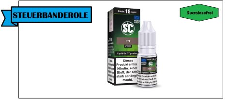SC Liquid/Tabak 10ml verschiedene Geschmacksrichtungen -  RY4-0mg (nikotinfrei)