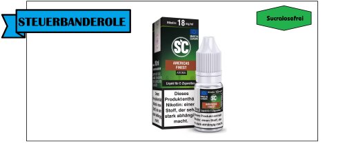 SC Liquid/Tabak 10 x 10ml verschiedene Geschmacksrichtungen AF Tabak-6mg