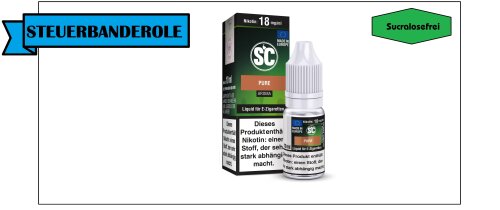 SC Liquid/Tabak 10 x 10ml verschiedene Geschmacksrichtungen Pure Tabak-0mg (nikotinfrei)