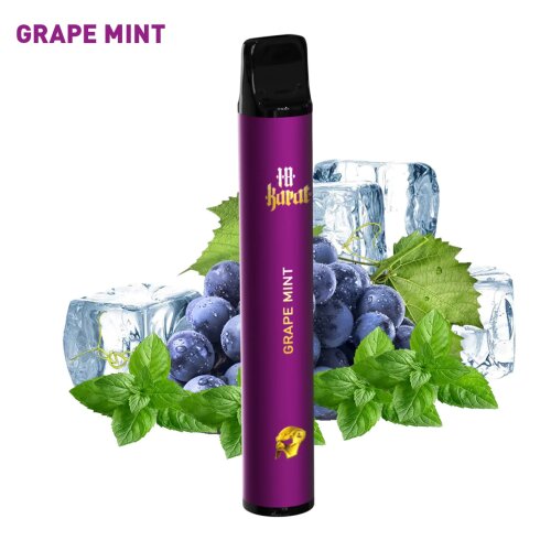 VQUBE 18KARAT - Einweg E-Zigarette Grape Mint 0mg/ml