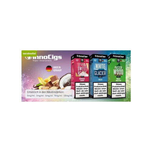 InnoCigs Liquid Premium E-Liquid E-Zigarette 30 Sorten...