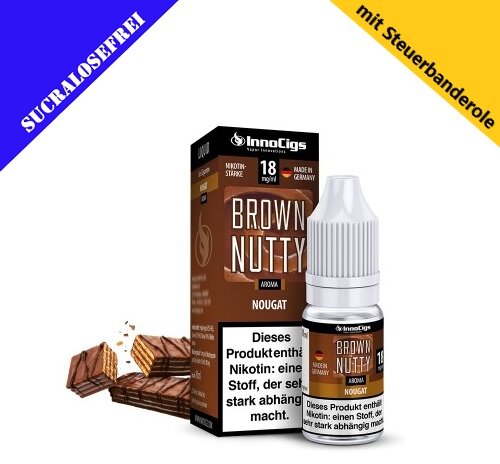 InnoCigs Liquid Premium E-Liquid Brown Nutty Nougat-0mg