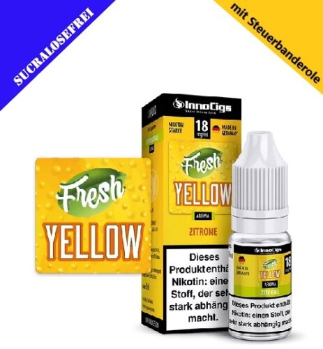InnoCigs Liquid Premium E-Liquid Fresh Yellow Zitrone-18mg
