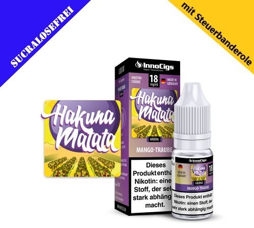 InnoCigs Liquid Premium E-Liquid Hakuna Matata Traube-9mg