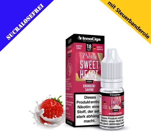 InnoCigs Liquid Premium E-Liquid Pretty Sweetheart Sahne-Erdbeer-9mg