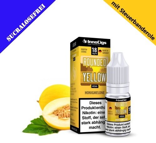 InnoCigs Liquid Premium E-Liquid Rounded Yellow Honigmelonen-0mg