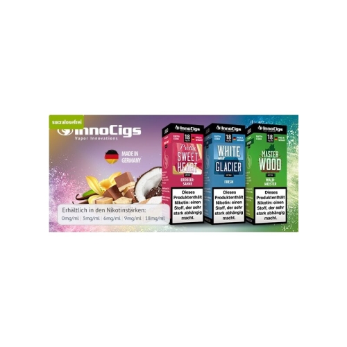 InnoCigs Liquid Premium E-Liquid E-Zigarette 30 Sorten MADE IN GERMANY - Steuer Star Spangled Tabak 9mg