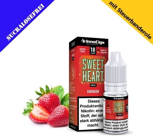 InnoCigs Liquid Premium E-Liquid Sweetheart Erdbeer-0mg