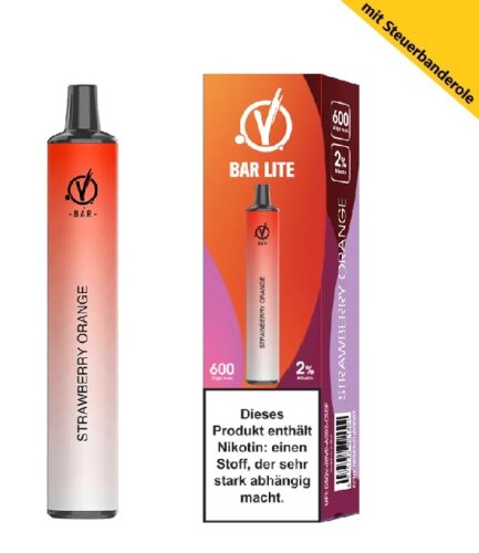 Linvo Bar Lite Einweg E-Zigarette - Strawberry Orange 20 mg/ml 10er Packung
