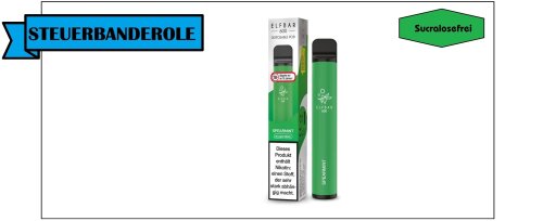 ELF BAR - 600 - Einweg E-Zigarette einzeln Spearmint