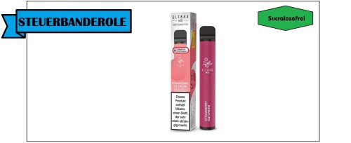 ELF BAR - 600 - Einweg E-Zigarette einzeln Strawberry Ice Cream