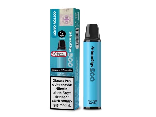 INNOCIGS 500 - Einweg E-Zigarette einzeln Cotton Candy
