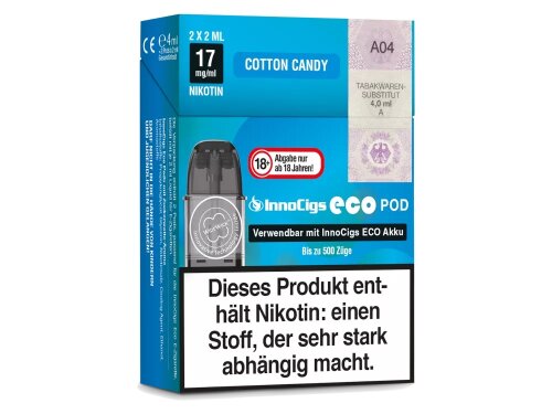 INNOCIGS ECO POD (2 St&uuml;ck pro Packung) 8er Pack-Cotton Candy