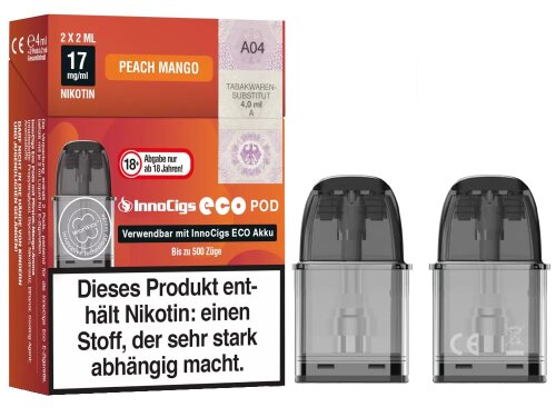 InnoCigs Eco Pods 8er Pack-Peach Mango