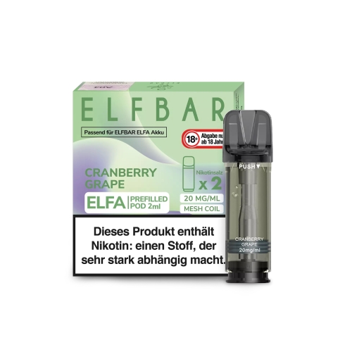 ELF BAR ELFA POD (2 St&uuml;ck pro Packung)...