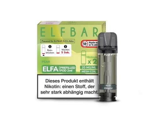 ELF BAR ELFA POD (2 St&uuml;ck pro Packung) einzeln-Pear