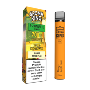 AROMA KING - Einweg E-Zigarette verschiedene Geschmacksrichtungen Mango Apple Pear