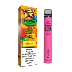 AROMA KING - Einweg E-Zigarette verschiedene Geschmacksrichtungen Peach Ice