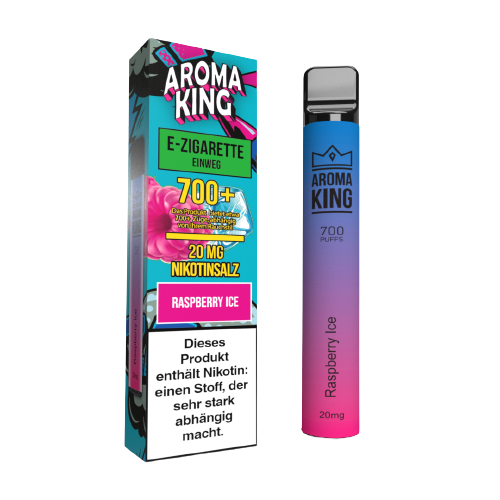 AROMA KING - Einweg E-Zigarette verschiedene Geschmacksrichtungen Raspberry Ice