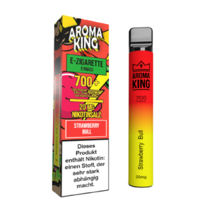 AROMA KING - Einweg E-Zigarette verschiedene Geschmacksrichtungen Strawberry Bull