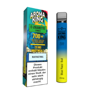 AROMA KING - Einweg E-Zigarette verschiedene Geschmacksrichtungen Blue Razz Bull