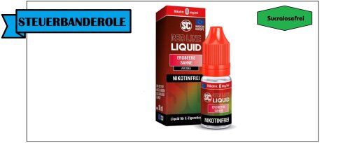 SC-Red Line-Nikotinsalz-10ml-verschiedene Geschmacksrichtungen Erdbeere Sahne-0 mg/ml