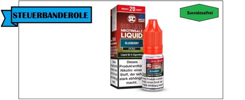 SC-Red Line-Nikotinsalz-10ml-verschiedene Geschmacksrichtungen Blueberry-10 mg/ml