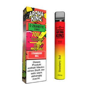 AROMA KING - Einweg E-Zigarette SONDERPREIS kurzer MHD Strawberry Bull