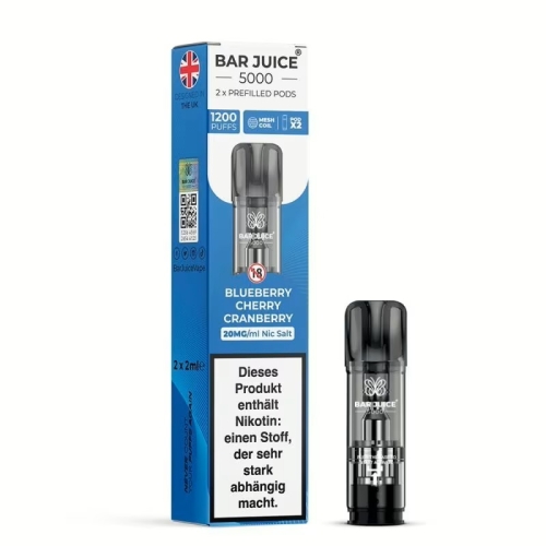 Bar Juice 5000 Pods (2 St&uuml;ck pro Packung) Blueberry Cherry Cranberry