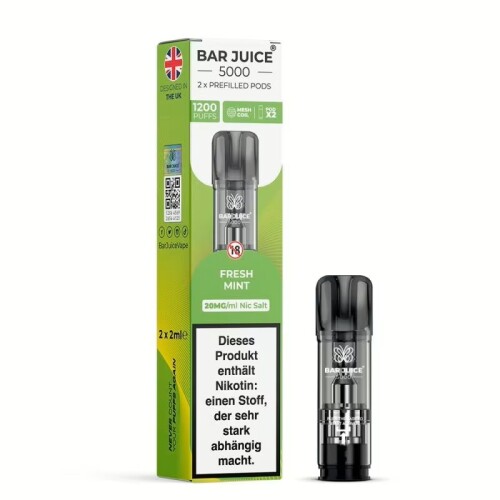 Bar Juice 5000 Pods (2 St&uuml;ck pro Packung) Fresh Mint