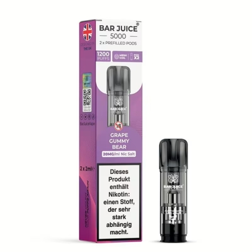 Bar Juice 5000 Pods (2 St&uuml;ck pro Packung) Grape Gummy Bear