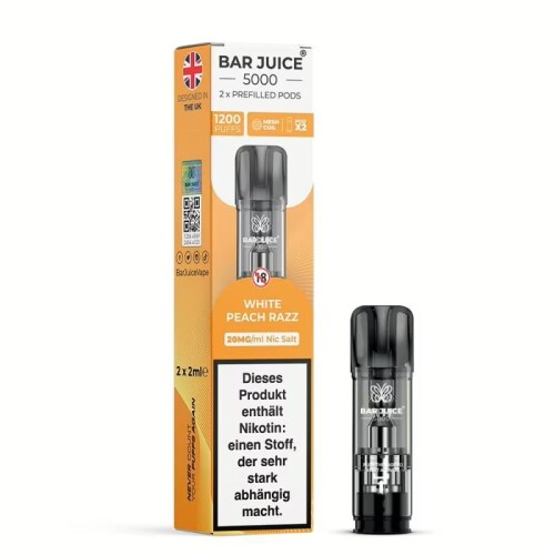 Bar Juice 5000 Pods (2 St&uuml;ck pro Packung) White Peach Razz