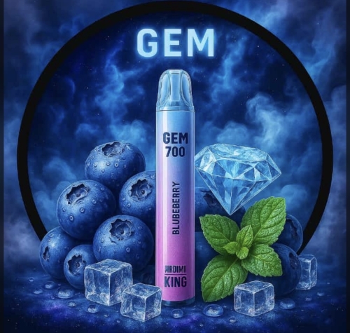 GEM 700 Vapes Powerd by Aroma King E-Shisha - Blueberry Razz