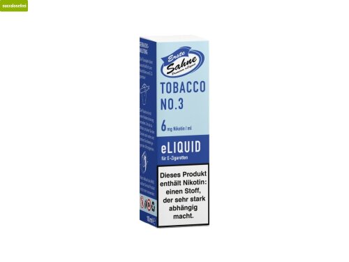 Erste Sahne - Tobacco No. 3 - E-Zigaretten Liquid 0 mg/ml